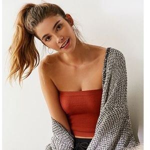 UO seamless tube top in burnt orange